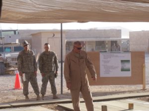 Ramadi Operation Dealer Sand Table Rehersal me giving guidence 1SG Bolmer and CPT Alden in back